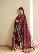 Velvet Vogue By Jazmin Luxury Formals Embroidered Velvet 3 Piece Unstitched Suit JZ25VVLF D-VVF-04